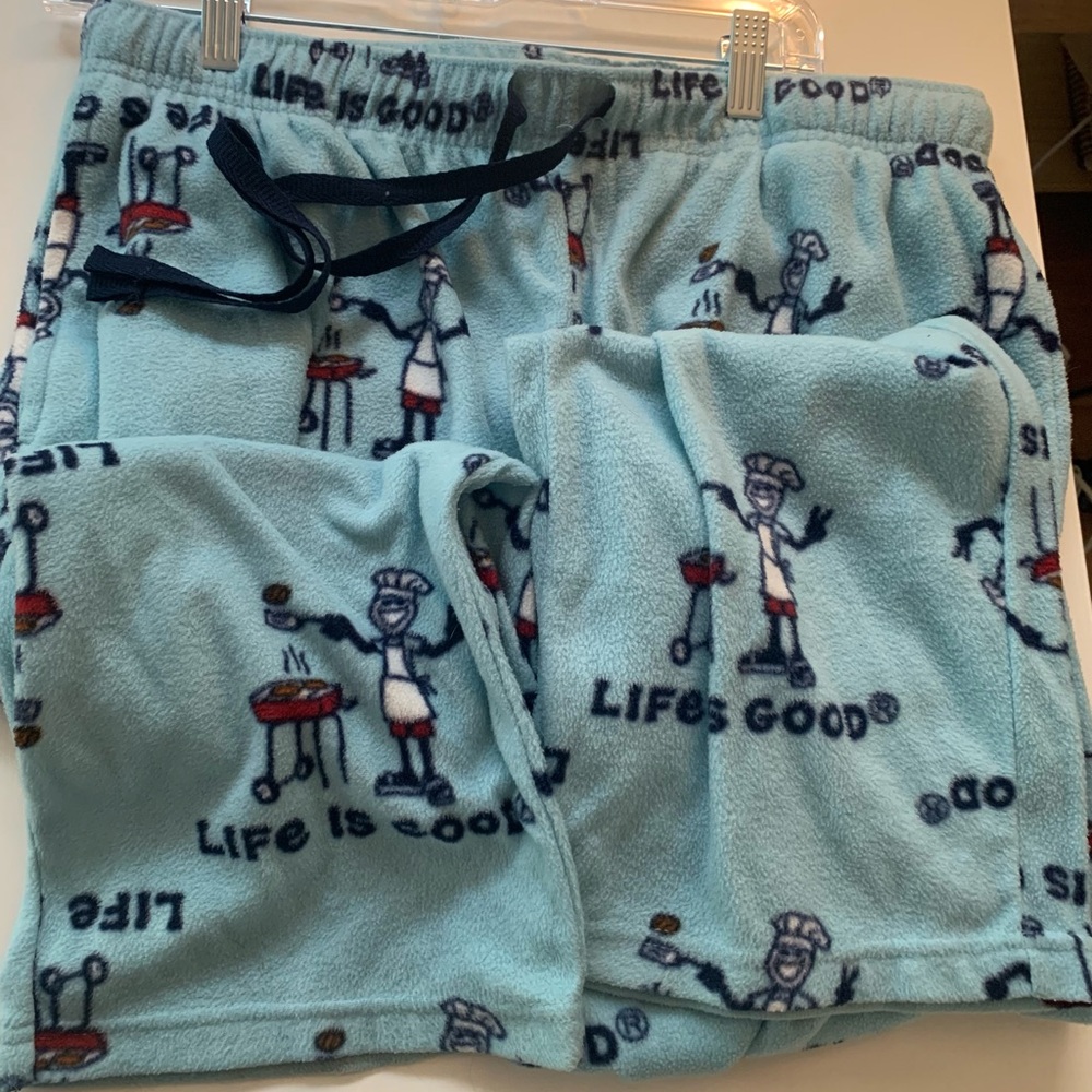 4/$15 LIFE IS GOOD  Grilling Fleece Pajama Bottoms Lounge Pants Mens - Picture 3 of 5